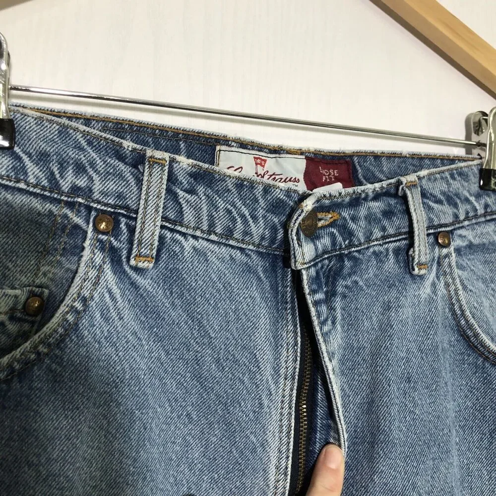 Levi Strauss 545 Jeans Mens 36 30 Blue Vintage Brown Tab 1995 Loose Fit